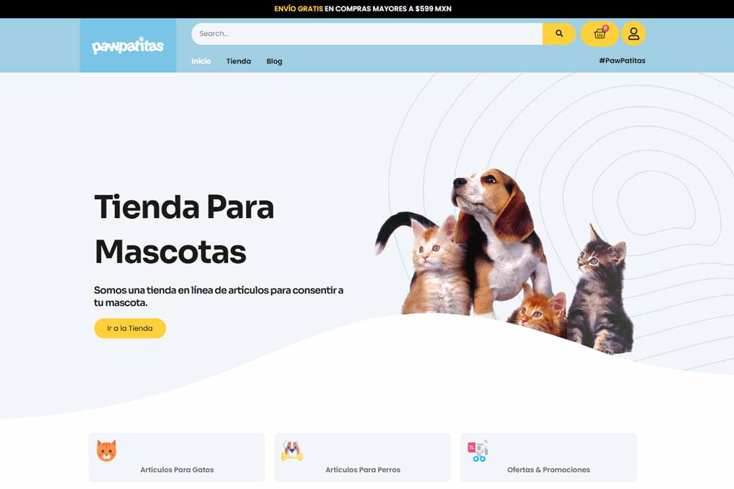 PawPatitas — tienda en línea de artículos para mascotas